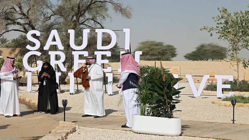 Attendees are pictured during the opening ceremony of the Saudi Green Initiative forum, Riyadh, Saudi Arabia, Oct. 23, 2021.