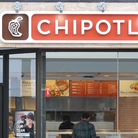 A customer orders food at a Chipotle restaurant on April 26, 2022, in San Francisco, California.