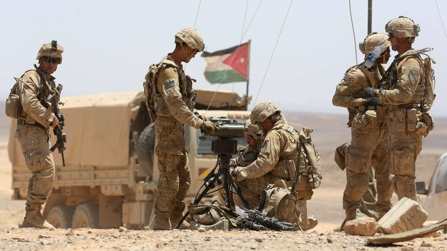 US soldiers participate in the annual military exercises known as "Eager Lion", near Maan some 200 kilometres south of the capital Amman on May 17, 2017.