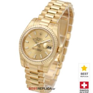 Rolex Datejust 18k Gold President Bracelet Gold Dial